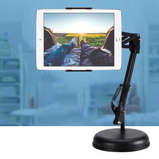 Giá đỡ điện thoại, máy tính bảng đế tròn, để bàn đa năng – (Màu đen)