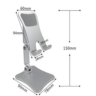Giá Đỡ Điện Thoại, Máy Tính Bảng Kim Loại | Gấp Gọn, (Màu xám bạc)