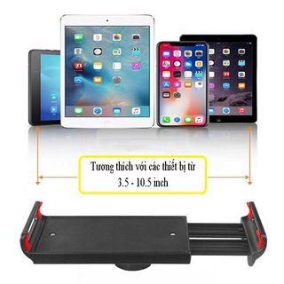 Giá Đỡ Điện Thoại, Máy Tính Bảng Đa Năng, Xoay 360 Độ | Kẹp Đầu Giường, Cạnh Bàn Với 3 Khúc Linh Hoạt (Màu Đen).