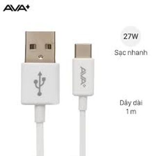 Cáp sạc Type C - AVA+ TC1000N sạc nhanh 27W - dài 1m