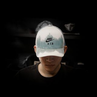 Nón lưỡi trai n-i-k-e loang màu xanh bít đuôi cap