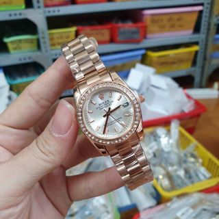Đồng hồ nam nữ cặp đá màu R,o,le