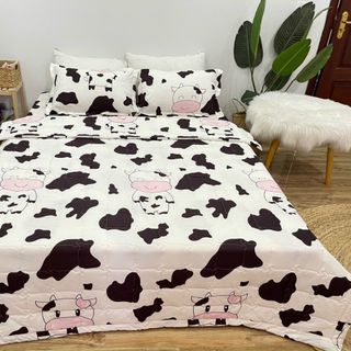BỘ CHĂN GA GỐI HÈ 5 MÓN POLY COTTON