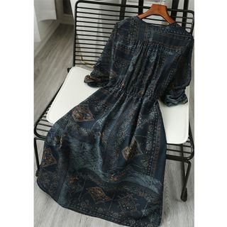 Đầm Dáng Suông, Cổ Tròn hàng đẹp cao cấp tại xưởng may Thời Trang Vergine - V2669