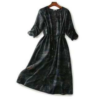 Đầm Dáng Suông, Cổ Tròn hàng đẹp cao cấp tại xưởng may Thời Trang Vergine - V2669