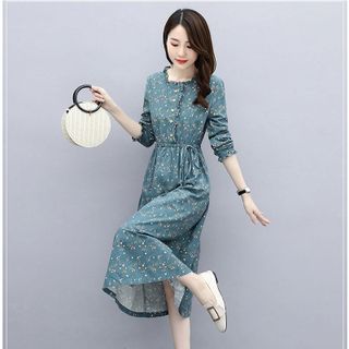 Đầm Dáng Suông, Cổ Nơ 2021 hàng đẹp cao cấp tại xưởng may Thời Trang Vergine - V2058