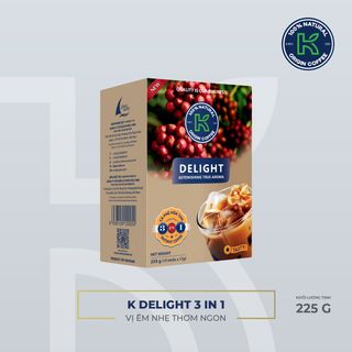 CÀ PHÊ HÒA TAN K DELIGHT 3 IN 1 - 255 G