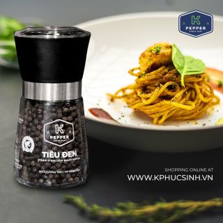 TIÊU ĐEN K PEPPER 90 G + CỐI XAY TIÊU
