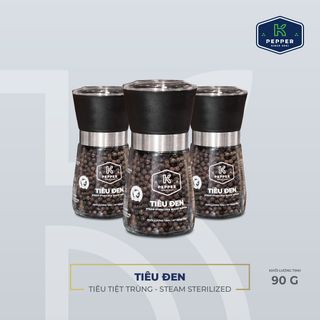 TIÊU ĐEN K PEPPER 90 G + CỐI XAY TIÊU