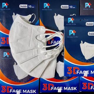 Khẩu trang 3d Face Mask 3 lớp kháng khuẩn (10 cái/hộp) giá sỉ