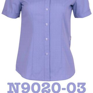 Áo sơ mi Thái Hòa vải sợi tre có gân màu tím nhạt 9020-03