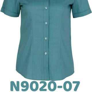 Áo sơ mi Thái Hòa vải sợi tre có gân màu xanh ngọc 9020-07