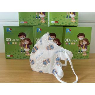 Khẩu trang trẻ em 3D 3 lớp kháng khuẩn - họa tiết (10 cái/hộp)