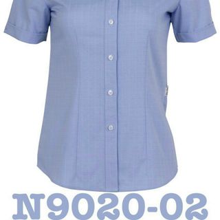 Áo sơ mi Thái Hòa vải sợi tre có gân màu xanh nhạt 9020-02