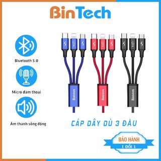 Cáp Dù Đa Năng 3 Đầu ( Lighting - Samsung - Type C ) Tiện Lợi - Bền Bỉ giá sỉ