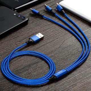 Cáp Dù Đa Năng 3 Đầu ( Lighting - Samsung - Type C ) Tiện Lợi - Bền Bỉ