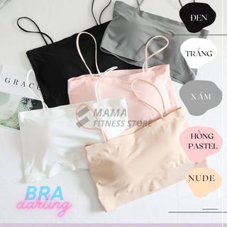 Áo 2 Dây CropTop ôm body - crt Thun có mút đệm ngực- vãi thun lạnh bst 4 màu *Darling* L601