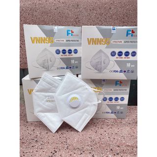 Khẩu trang VNN95, có van 5 lớp kháng khuẩn (10 cái/hộp
