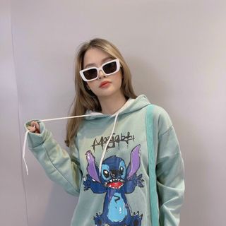 Áo Khoác Nỉ Ngoại Cao Cấp Chống Nắng Hoodie Chuột Stitch KNN03 Freesize 68kg