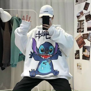 Áo Khoác Nỉ Ngoại Cao Cấp Chống Nắng Hoodie Chuột Stitch KNN03 Freesize 68kg