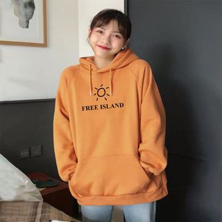 Áo Khoác Nỉ Hoodie In Free Island HDI03 Unisex Freesize Phong Cách Hàn Quốc dưới 75kg