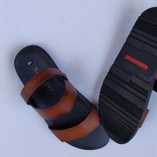 Siêu phẩm dép quay ngang da bò xịn nguyên tấm 100%