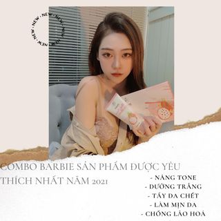Combo dưỡng trắng da Barbie gồm tắm trắng và kem dưỡng Barbie ENNY