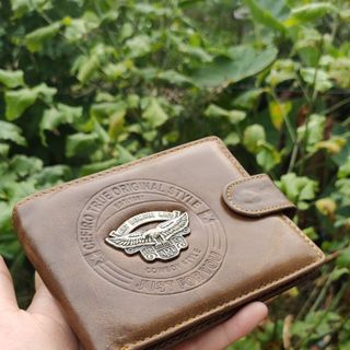 Ví nam, bóp nam da bò sáp chất Men cá tính bền đẹp dáng đứng nhiều ngăn chứa Handmade tại Sâu Sách Store