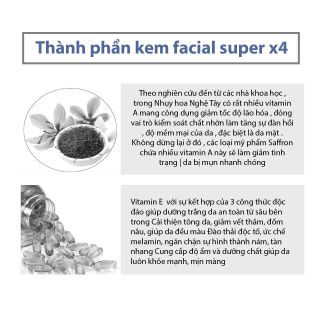 Kem dưỡng trắng da ban đêm Facex4 nhuỵ hoa nghệ tây ENNY