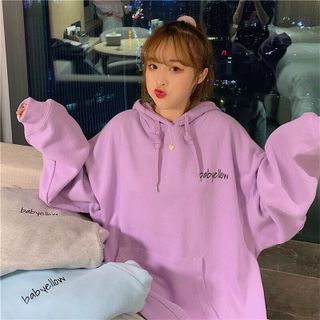 Áo Khoác Nỉ Hoodie In Baby Yellow HDI08 Unisex Freesize Phong Cách Hàn Quốc dưới 75kg