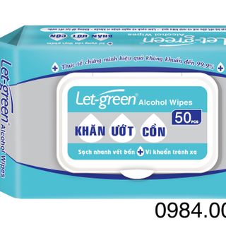 Khăn ướt cồn Let-green 50 miếng