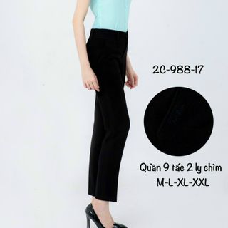 Quần tây Thái Hòa 9 tấc 2 ly chìm caro đen 2C-988-17 giá sỉ