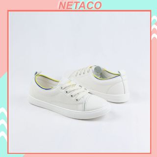 Giày thể thao sneaker nữ da có dây 9901 đế bệt giá sỉ