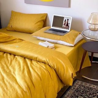 Bộ chăn ga gối Lụa sateen thiết kế đơn giản - sang trọng - hiện đại