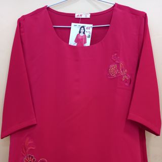 Áo lụa nữ thêu hoa đính đá cao cấp trung niên (Mã 158)