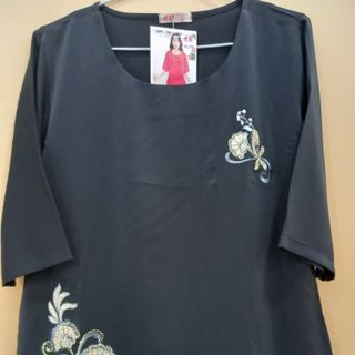 Áo lụa nữ thêu hoa đính đá cao cấp trung niên (Mã 158)