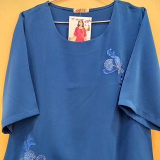 Áo lụa nữ thêu hoa đính đá cao cấp trung niên (Mã 158)