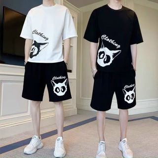 Đồ bộ mặc nhà dạo phố chất thun lạnh in đầu sói Clothing dễ thương, cá tính