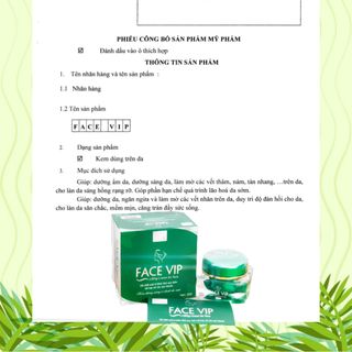 Kem Face Vip - Kem trẻ hoá nâng cơ mặt số 1 Việt Nam
