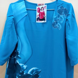 Áo voan in 3D đính đá cao cấp nữ trung niên (Mã 165)