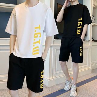 Đồ bộ mặc nhà dạo phố chất thun lạnh in chữ TGTW dễ thương, cá tính