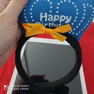 Cài tóc happy birthday xanh dương