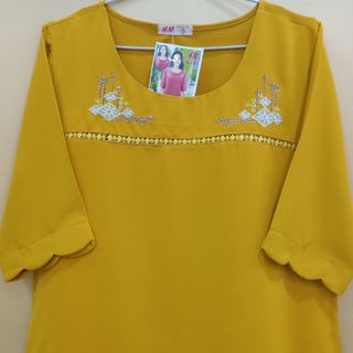 Áo lụa nữ thêu hoa đính đá cao cấp trung niên (Mã 170)
