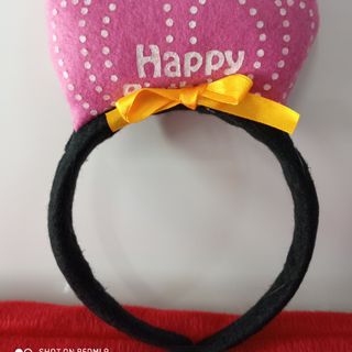 Cài tóc nữ happy birthday màu hồng xinh xắn