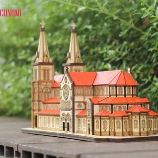 MÔ HÌNH NHÀ THỜ ĐỨC BÀ SÀI GÒN (3D) GỖ giá sỉ
