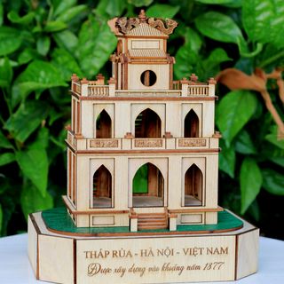 Mô hình tháp Rùa Hà Nội (3D) GỖ - CONOMi