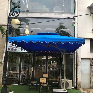 DÙ NGOÀI TRỜI, LỆCH TÂM VUÔNG 3m x 3m, sắt hộp dày chắc chắn ( đã bao gồm đế)