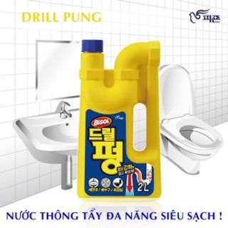 Nước Thông Tẩy Bồn Cầu Drill Pung_Tẩy Sạch Mọi Vết Bẩn 2L giá sỉ