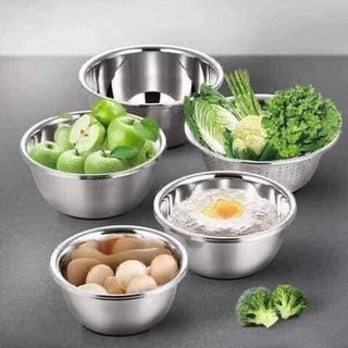 BỘ THAU RỔ INOX SET 5 CHIẾC