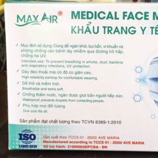 Khẩu trang y tế Max Air 4 lớp kháng khuẩn